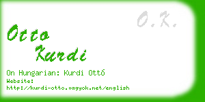 otto kurdi business card