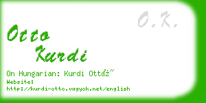 otto kurdi business card